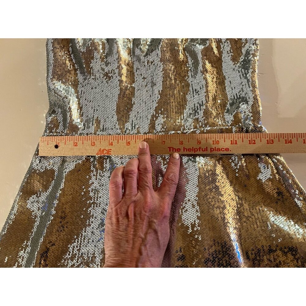 Reformation Frankie silver sequin midi strappy dress 4 glam disco retro - Picture 9 of 11